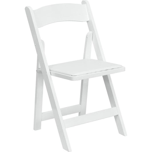 Wood Folding Chair with Vinyl Padded Seat