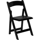 Wood Folding Chair with Vinyl Padded Seat