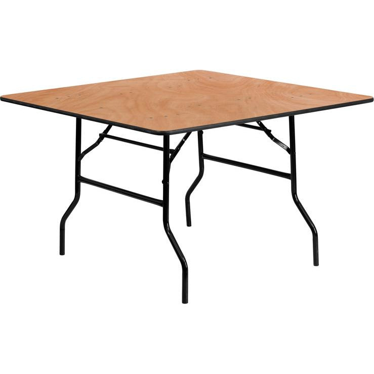 Wood Folding Banquet Table with Clear Coated Finished Top