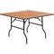 Wood Folding Banquet Table with Clear Coated Finished Top