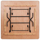 Wood Folding Banquet Table with Clear Coated Finished Top
