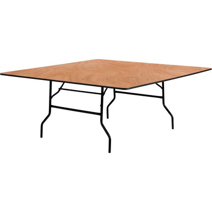 Wood Folding Banquet Table with Clear Coated Finished Top