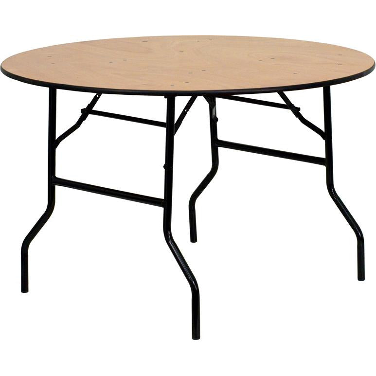 Wood Folding Banquet Table with Clear Coated Finished Top