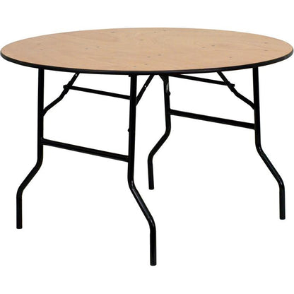Wood Folding Banquet Table with Clear Coated Finished Top