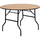 Wood Folding Banquet Table with Clear Coated Finished Top