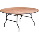 Wood Folding Banquet Table with Clear Coated Finished Top