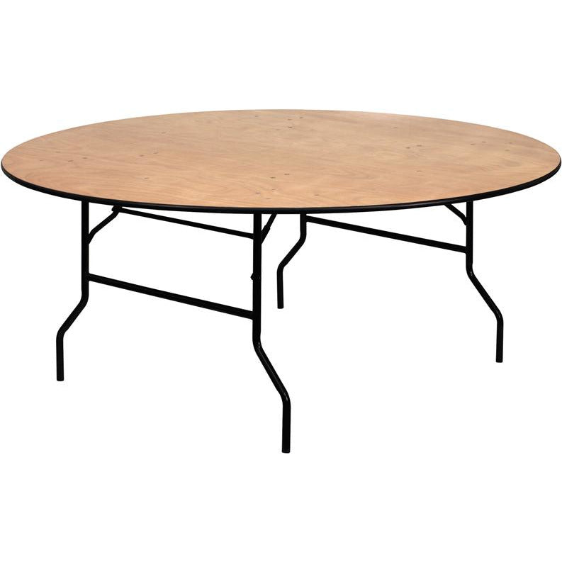 Wood Folding Banquet Table with Clear Coated Finished Top