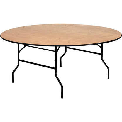 Wood Folding Banquet Table with Clear Coated Finished Top