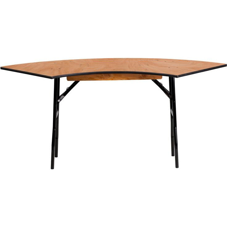 Serpentine Wood Folding Banquet Table