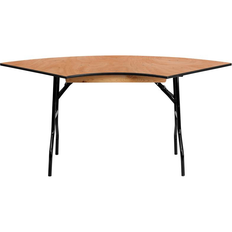 Serpentine Wood Folding Banquet Table