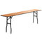 Rectangular Wood Folding Training / Seminar Table with Clear Coated Finished Top
